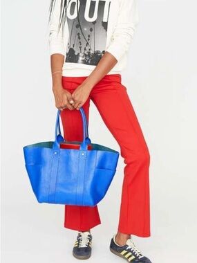 Clare V Electric Blue Leather Tote